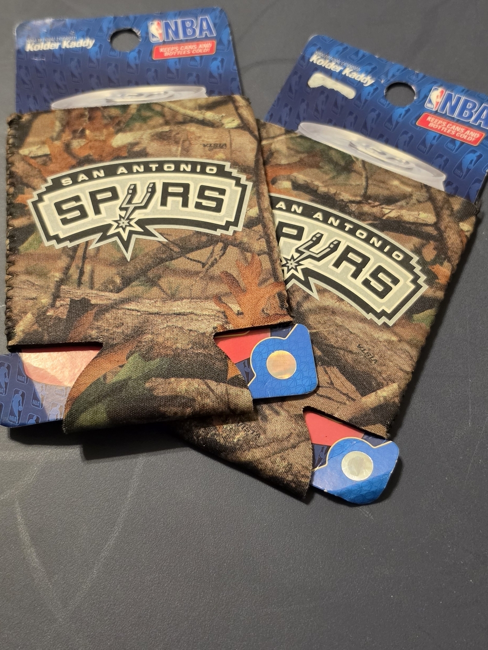 adidas San Antonio Spurs Camo Can Cooler Set - Brown & Green